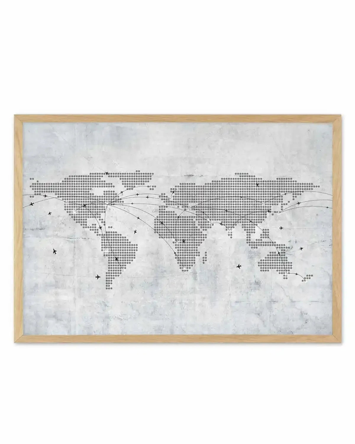 World Map | Concrete Art Print from Olive et Oriel where you can shop wallpaper and artworks online
