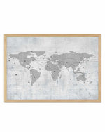 World Map | Concrete Art Print