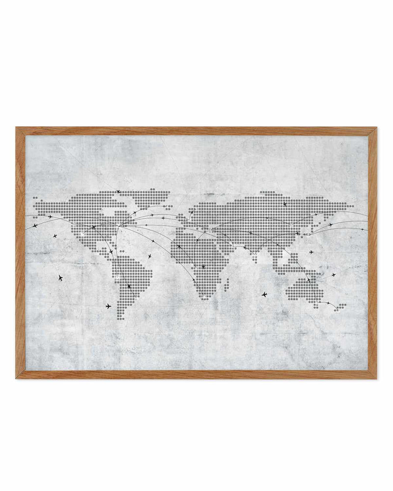 World Map | Concrete Art Print
