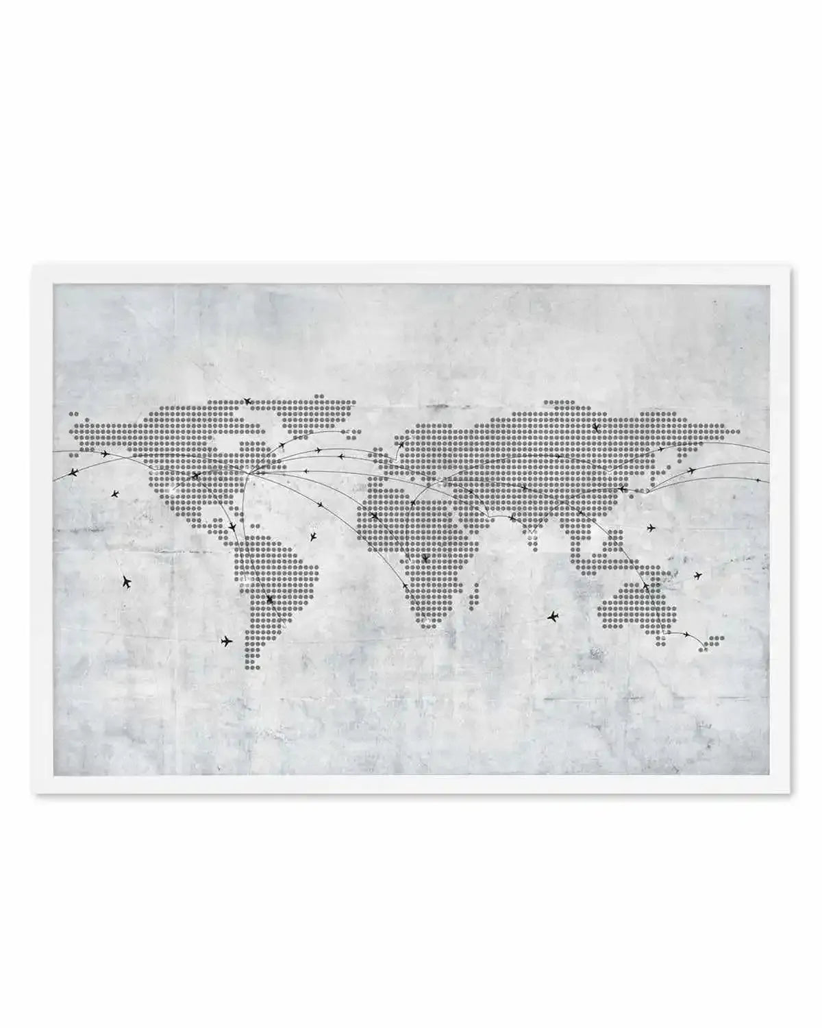 World Map | Concrete Art Print from Olive et Oriel where you can shop wallpaper and artworks online