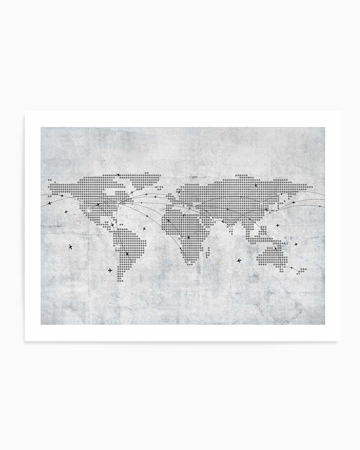 World Map | Concrete Art Print