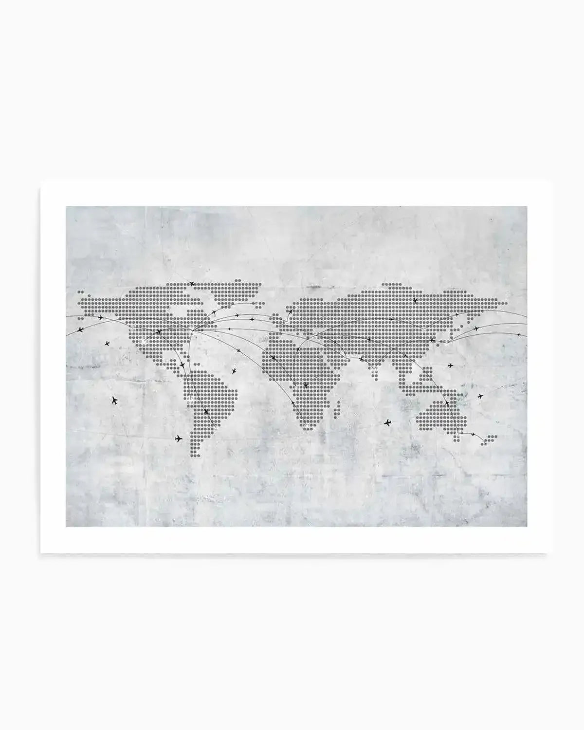 World Map | Concrete Art Print from Olive et Oriel where you can shop wallpaper and artworks online