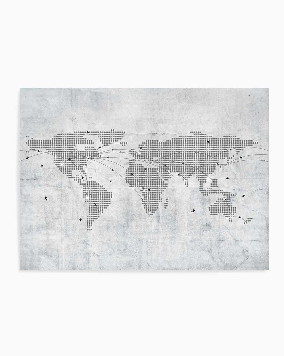 World Map | Concrete Art Print