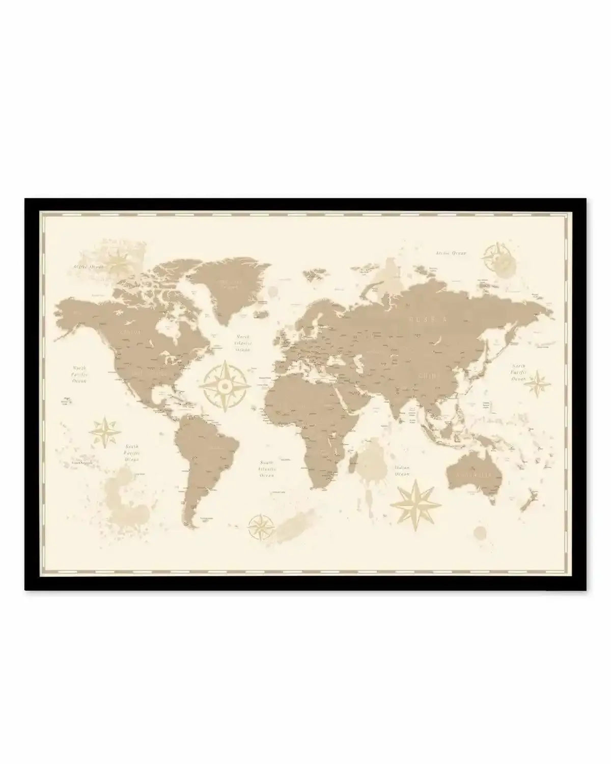 World Map | Vintage I Art Print from Olive et Oriel where you can shop wallpaper and artworks online