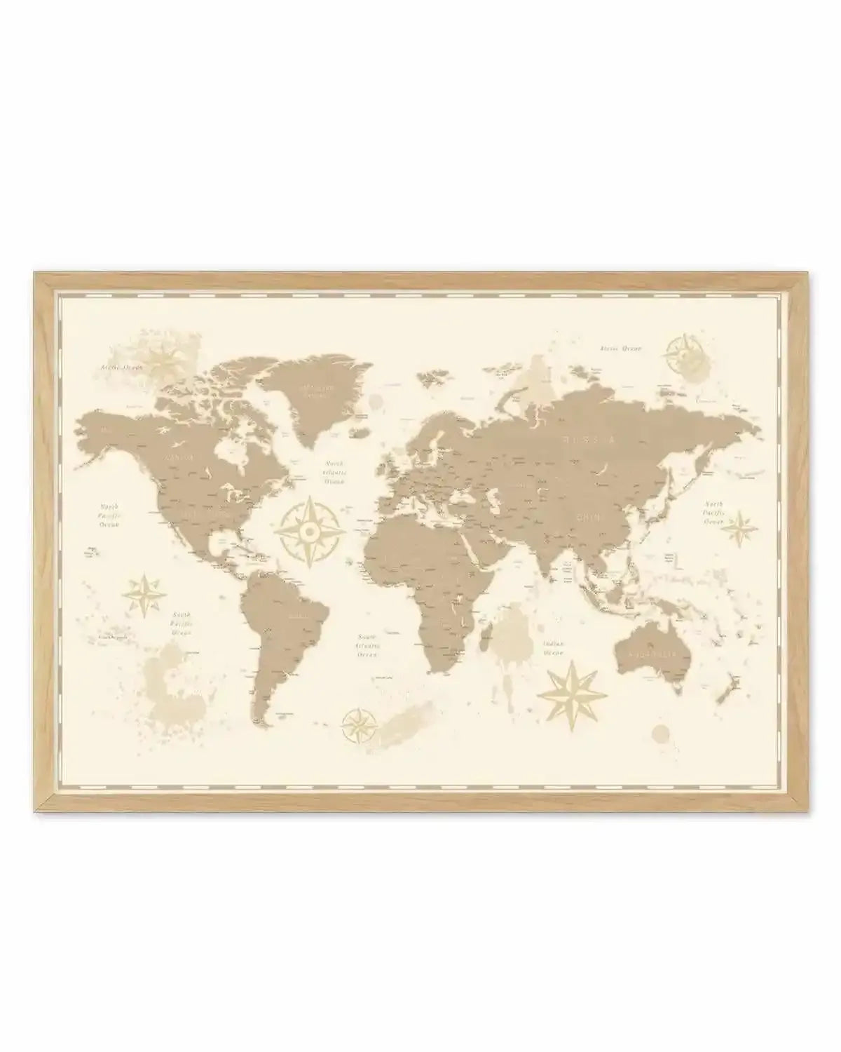 World Map | Vintage I Art Print from Olive et Oriel where you can shop wallpaper and artworks online