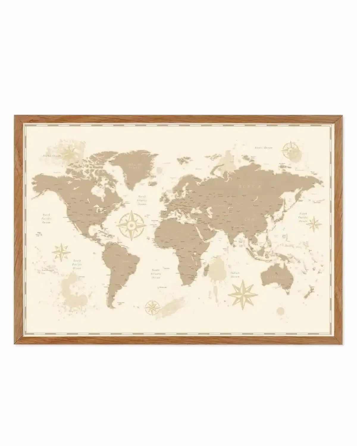 World Map | Vintage I Art Print from Olive et Oriel where you can shop wallpaper and artworks online