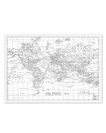 World Map | Vintage II Art Print