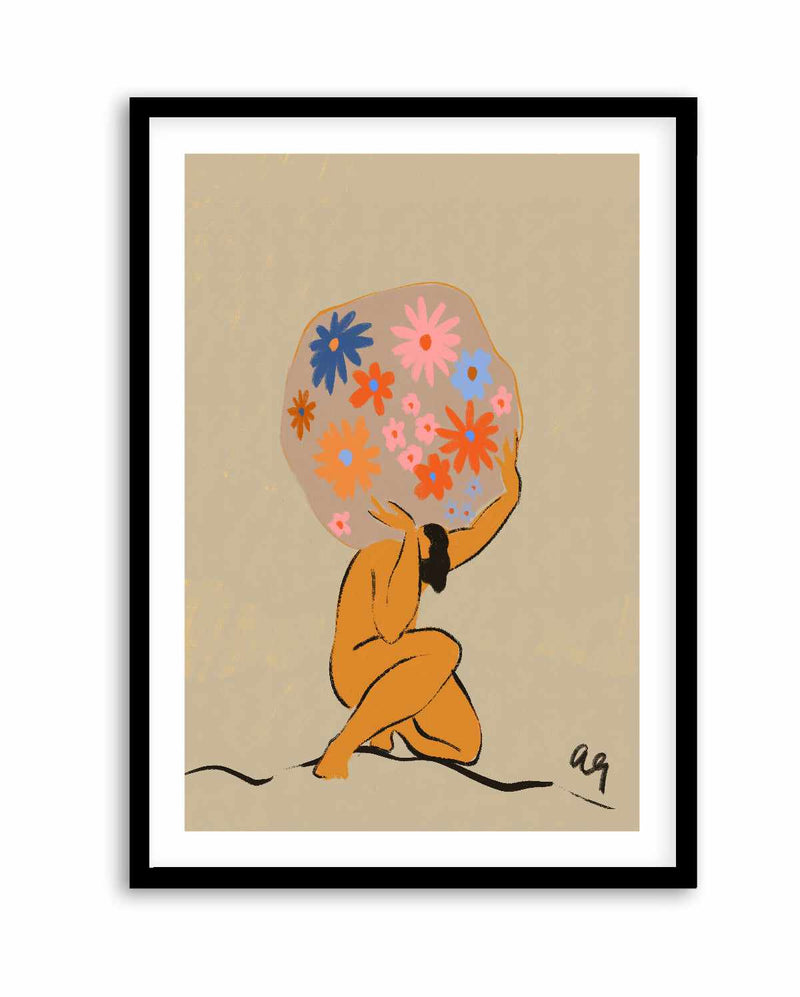 World on her Shoulders by Arty Guava | Art Print