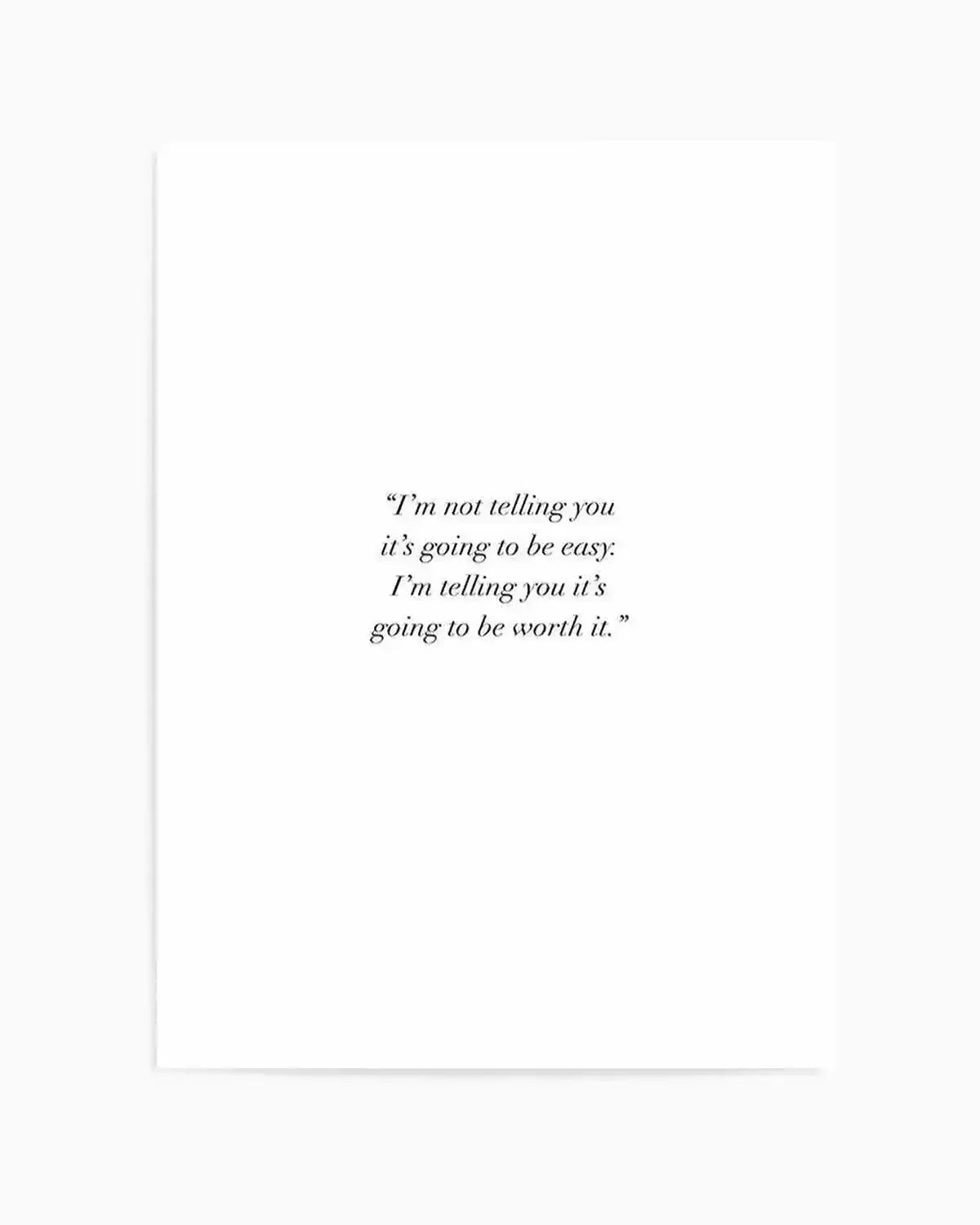 Worth It Art Print from Olive et Oriel where you can shop wallpaper and artworks online