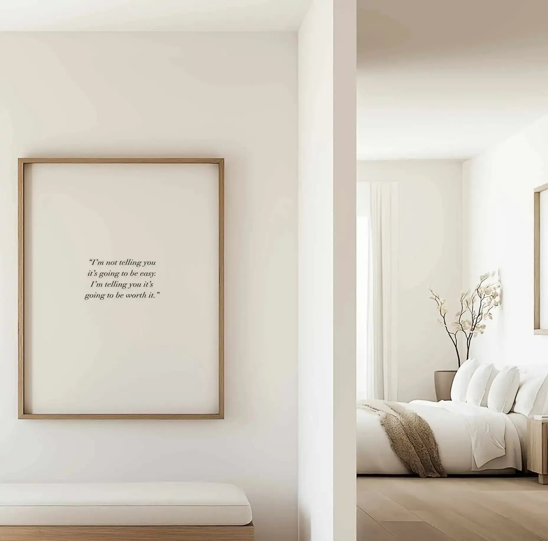 Worth It Art Print from Olive et Oriel where you can shop wallpaper and artworks online