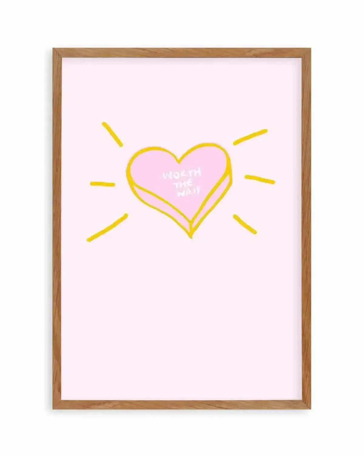 Worth The Wait | 2 Colour Options Art Print from Olive et Oriel where you can shop wallpaper and artworks online