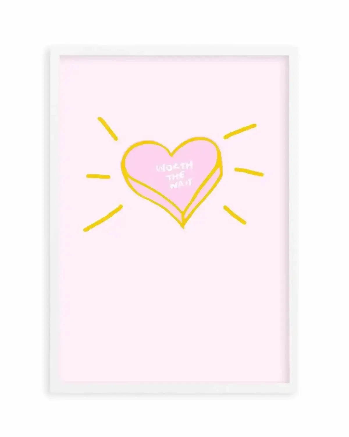 Worth The Wait | 2 Colour Options Art Print from Olive et Oriel where you can shop wallpaper and artworks online