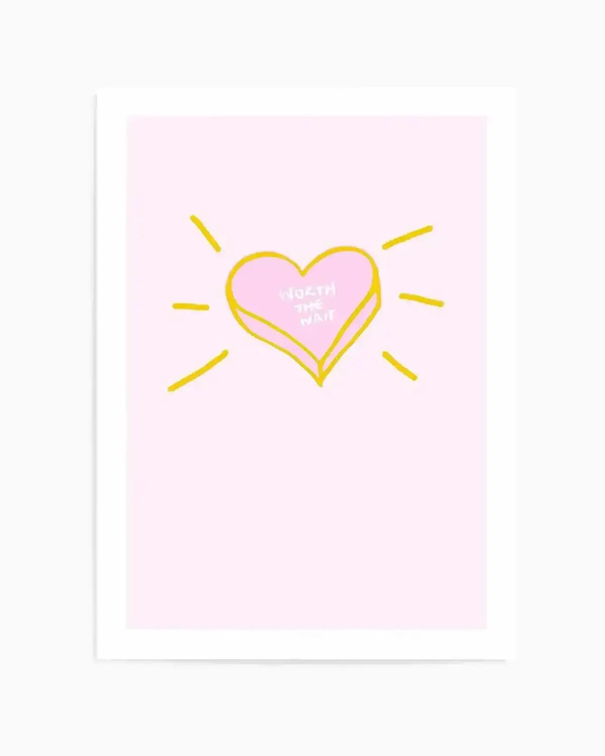 Worth The Wait | 2 Colour Options Art Print from Olive et Oriel where you can shop wallpaper and artworks online