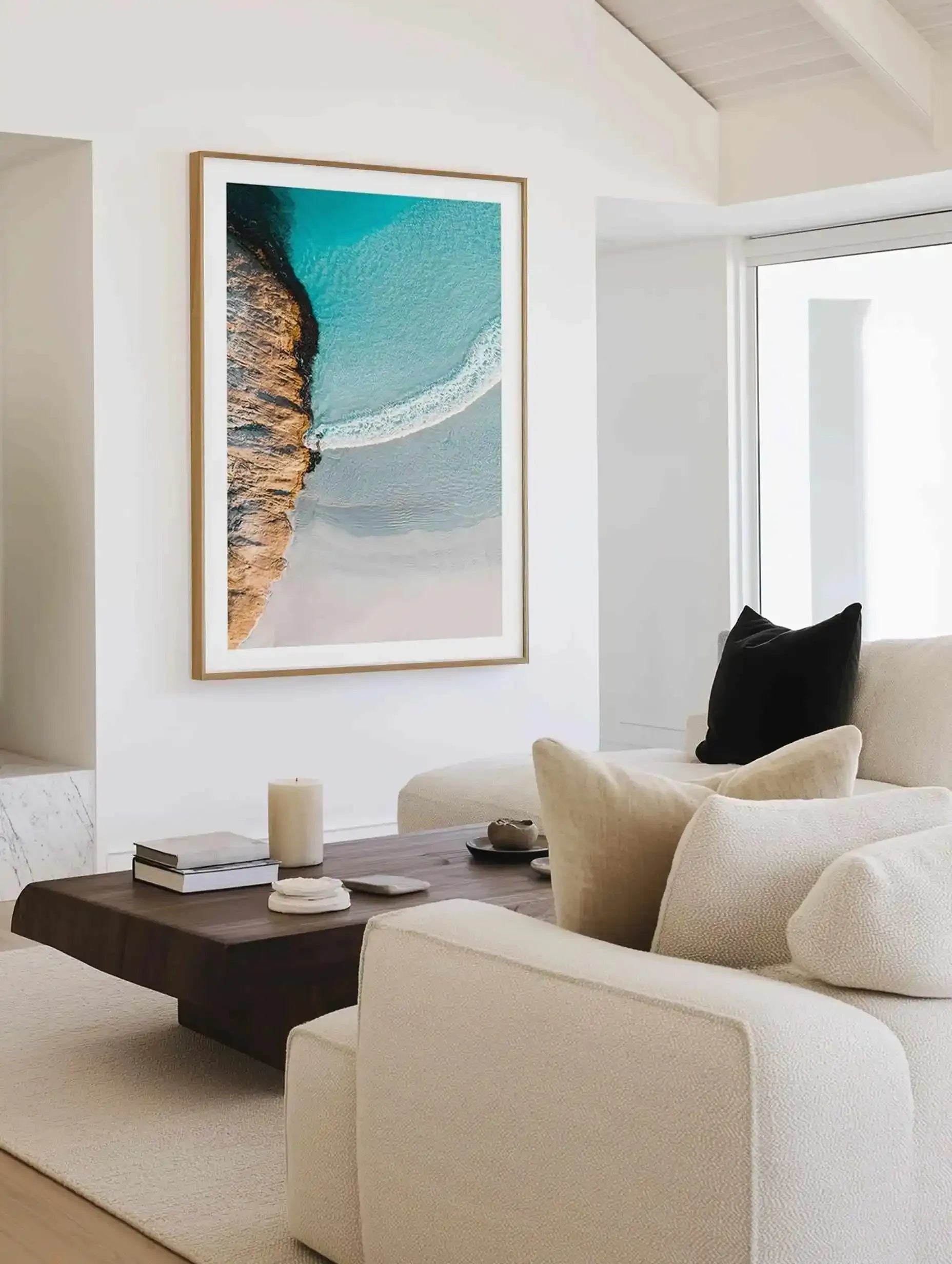 Wylie Bay Curves Esperance | Aerial Photo Wall Art Print from Olive et Oriel where you can shop wallpaper and artworks online
