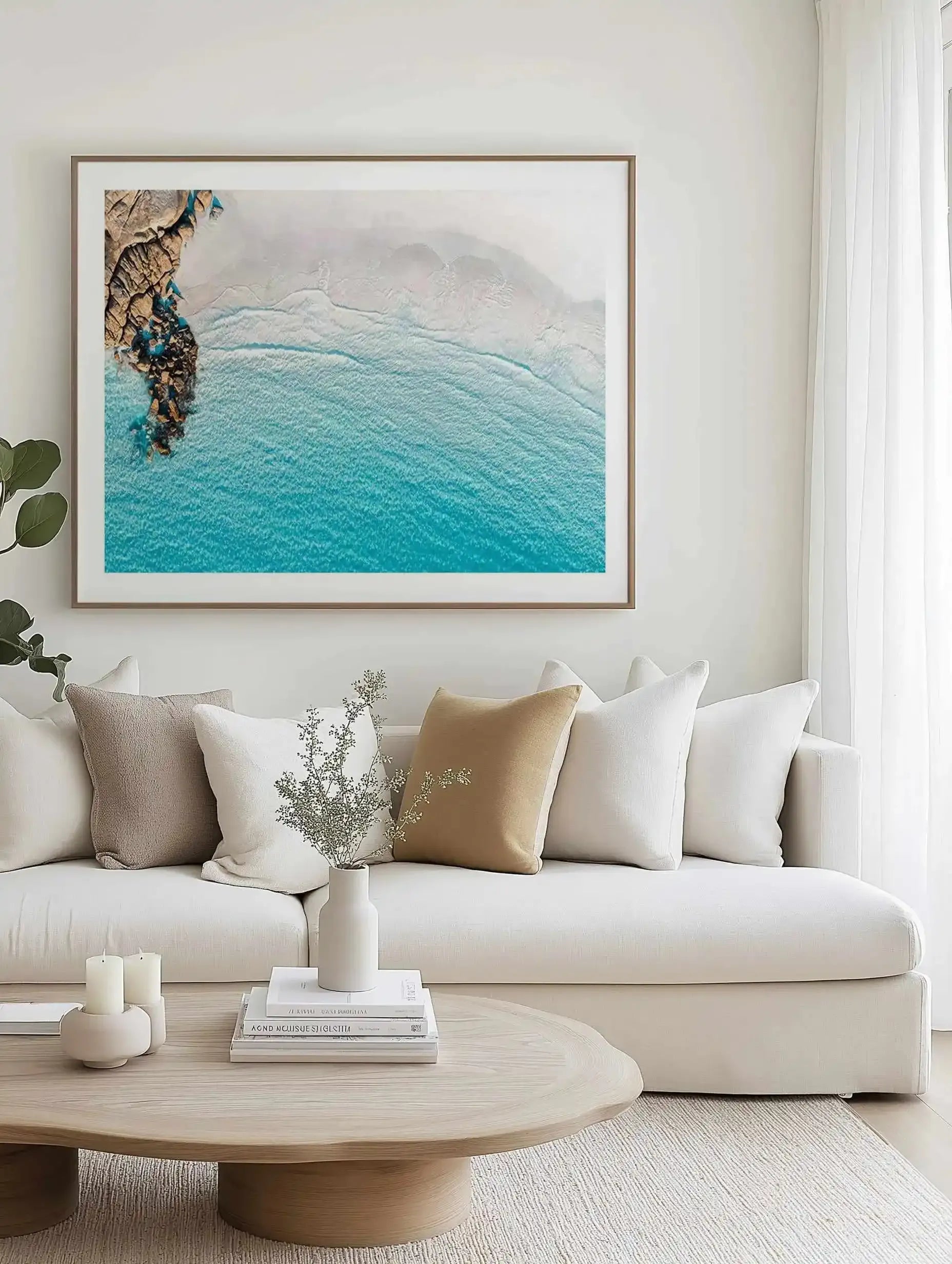 Wylie Bay LS | Aerial Photo Wall Art Print from Olive et Oriel where you can shop wallpaper and artworks online