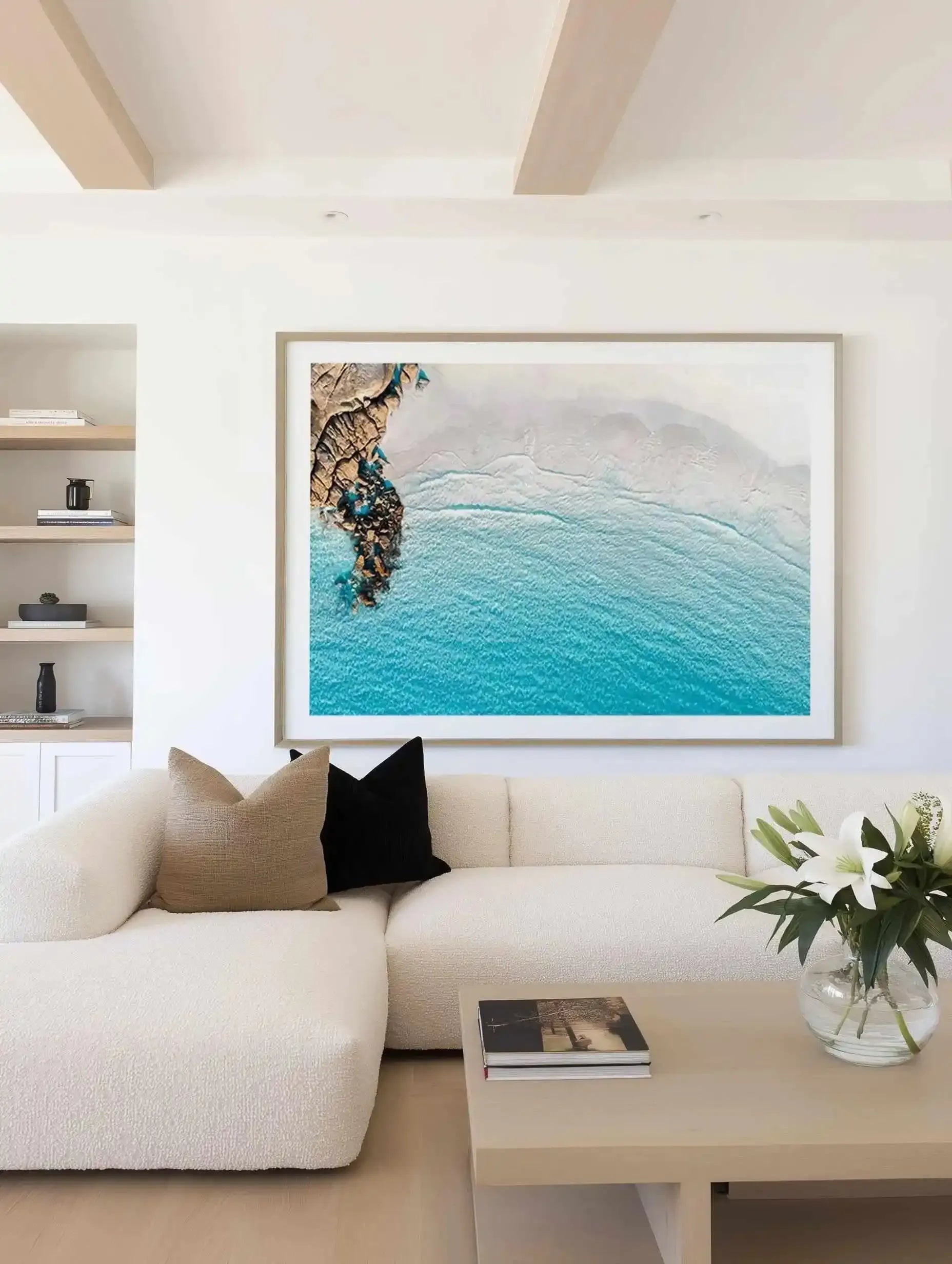 Wylie Bay LS | Aerial Photo Wall Art Print from Olive et Oriel where you can shop wallpaper and artworks online
