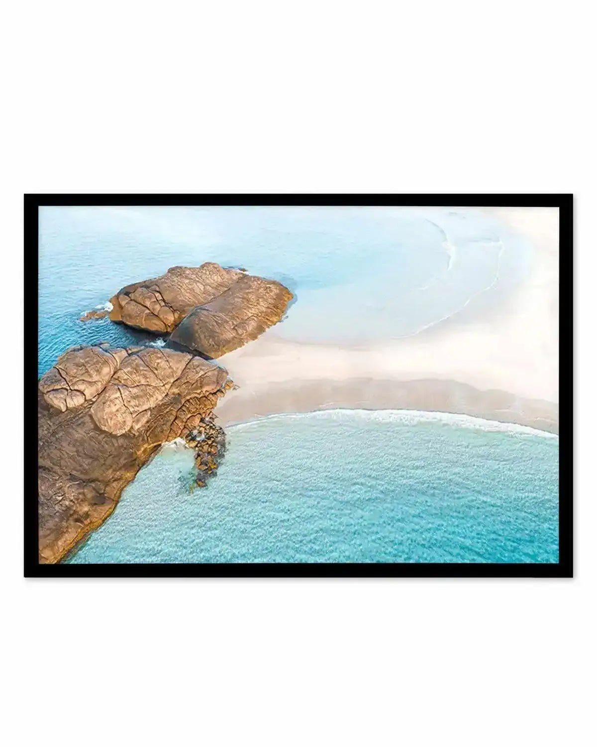 Wylie Bay Rocks | Aerial Photo Wall Art Print from Olive et Oriel where you can shop wallpaper and artworks online