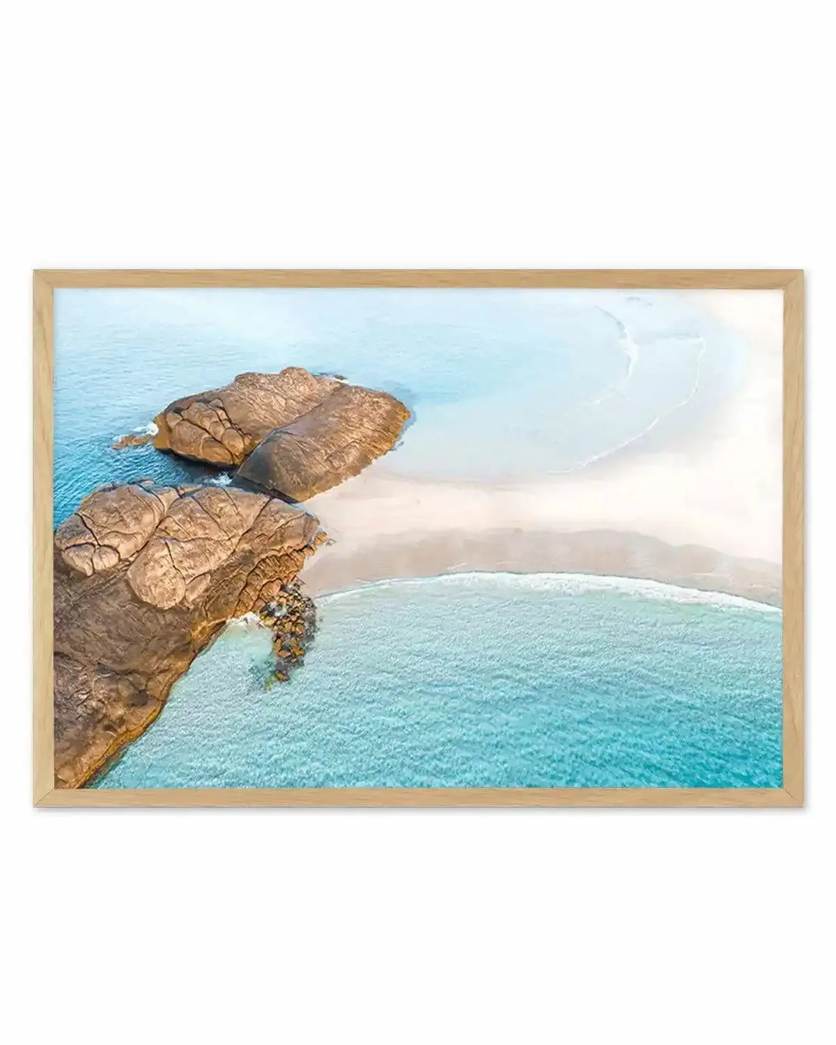 Wylie Bay Rocks | Aerial Photo Wall Art Print from Olive et Oriel where you can shop wallpaper and artworks online