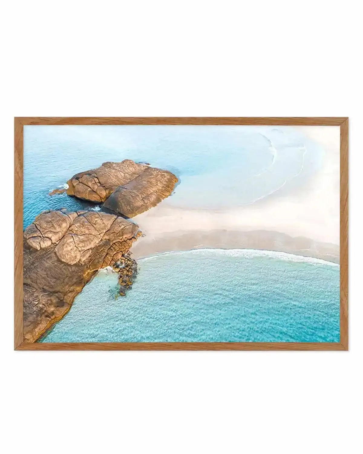 Wylie Bay Rocks | Aerial Photo Wall Art Print from Olive et Oriel where you can shop wallpaper and artworks online