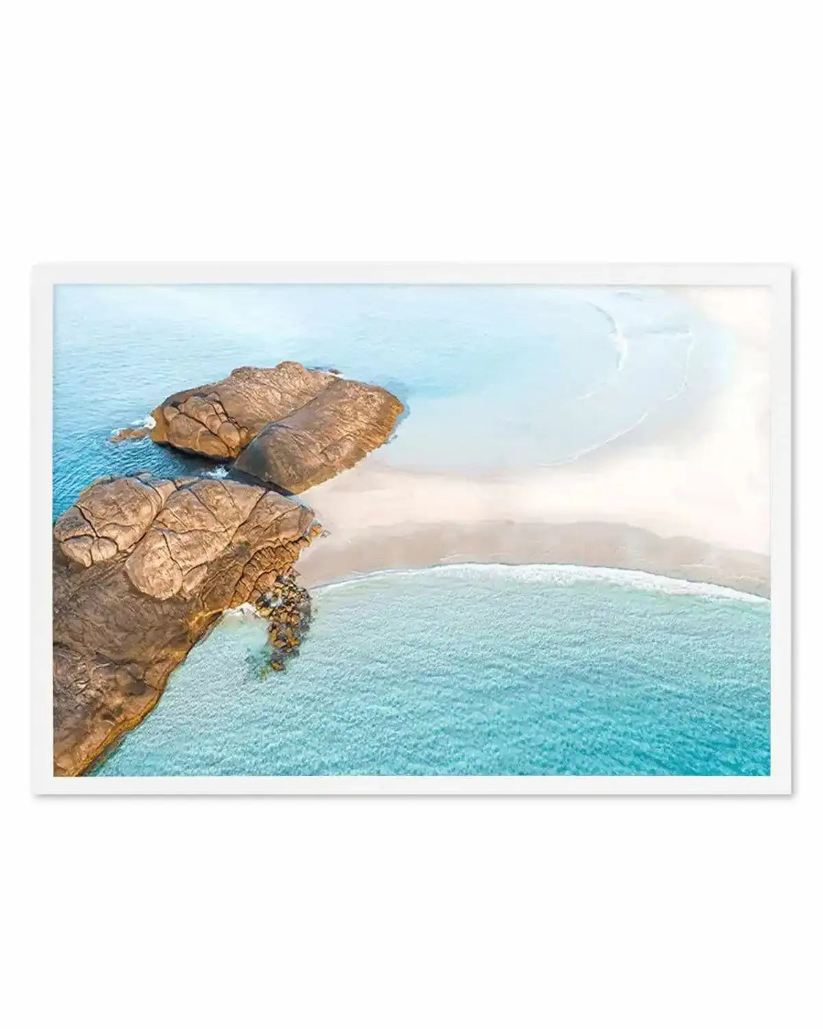 Wylie Bay Rocks | Aerial Photo Wall Art Print from Olive et Oriel where you can shop wallpaper and artworks online