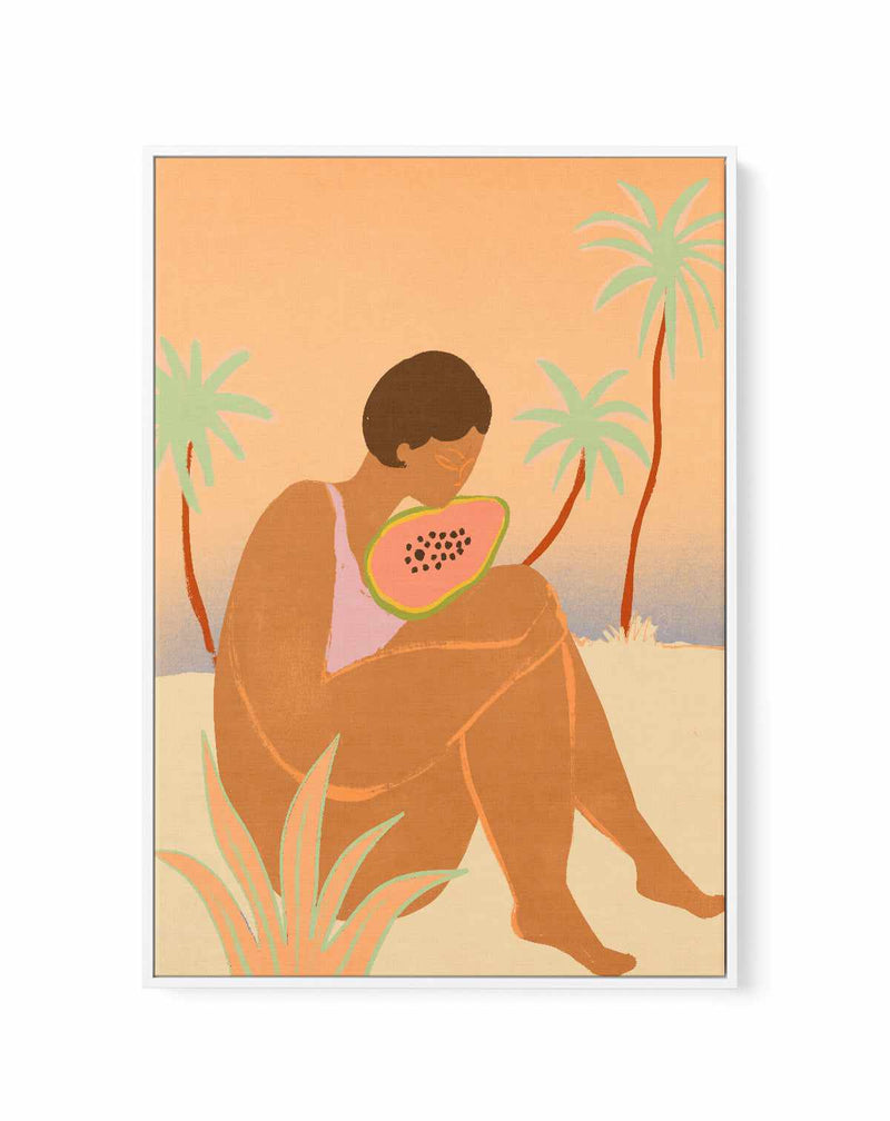 Ya Ya Papaya by Arty Guava | Framed Canvas Art Print