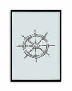 Yacht Wheel | 2 Colour Options Art Print