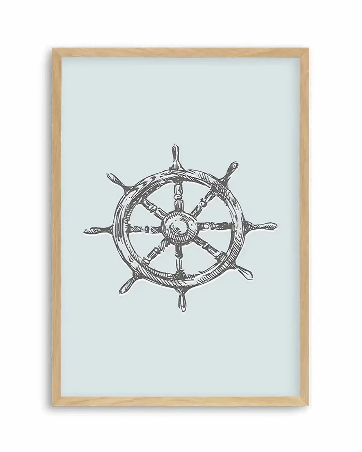 Yacht Wheel | 2 Colour Options Art Print from Olive et Oriel where you can shop wallpaper and artworks online