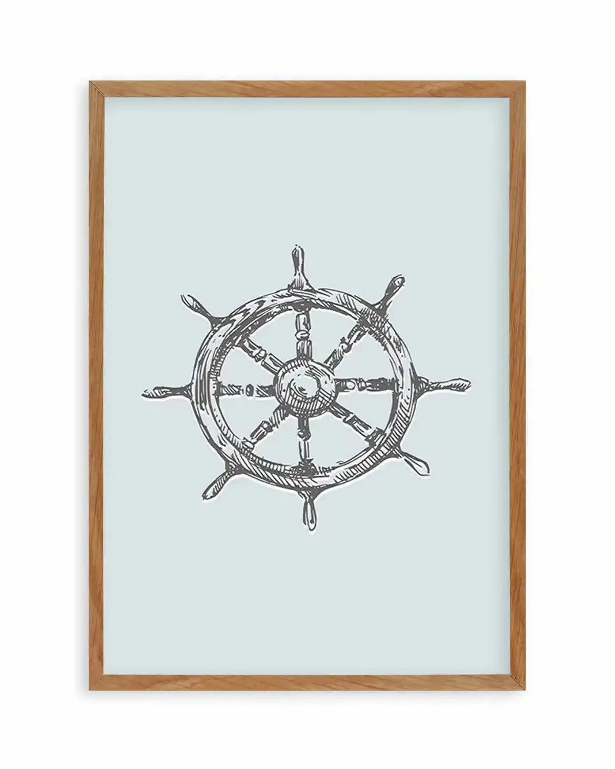 Yacht Wheel | 2 Colour Options Art Print from Olive et Oriel where you can shop wallpaper and artworks online