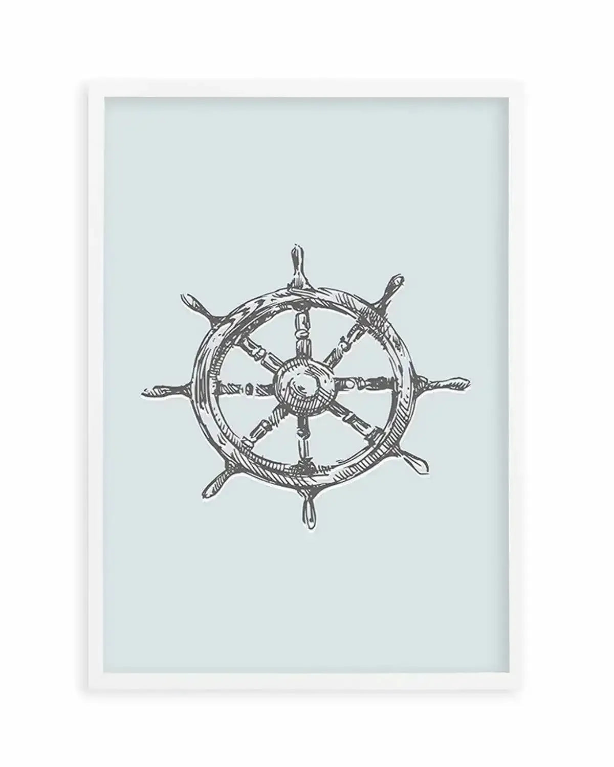 Yacht Wheel | 2 Colour Options Art Print from Olive et Oriel where you can shop wallpaper and artworks online