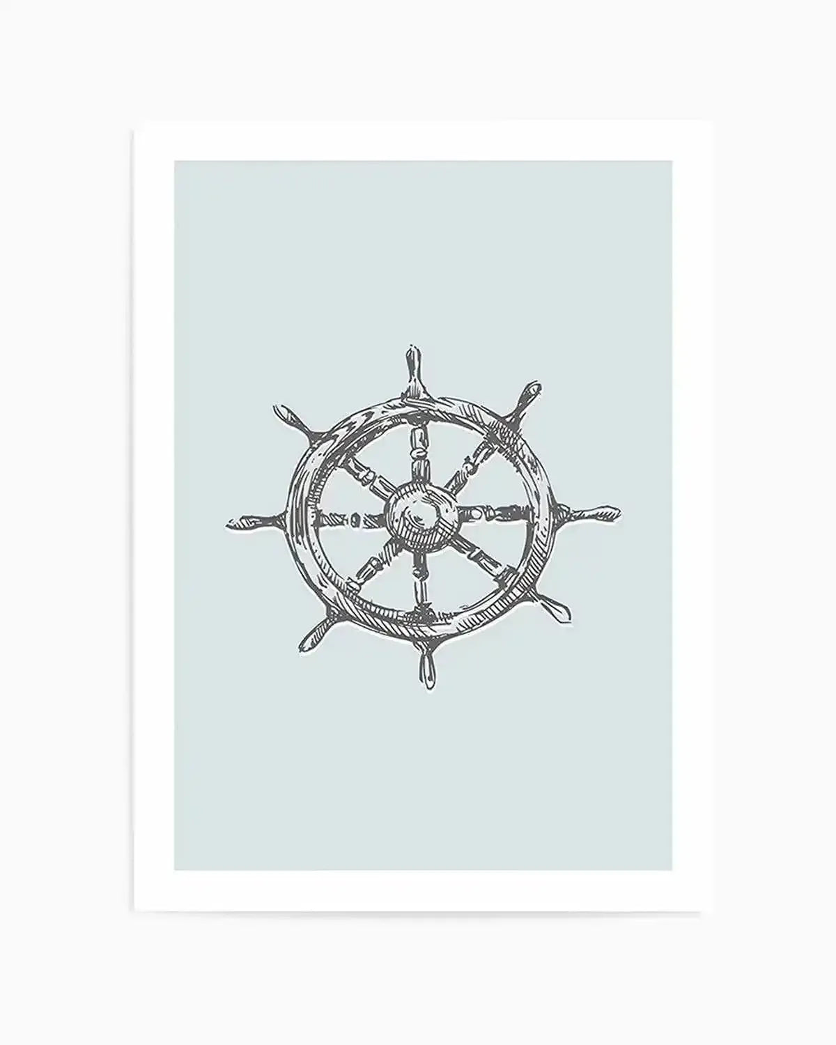 Yacht Wheel | 2 Colour Options Art Print from Olive et Oriel where you can shop wallpaper and artworks online