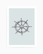 Yacht Wheel | 2 Colour Options Art Print