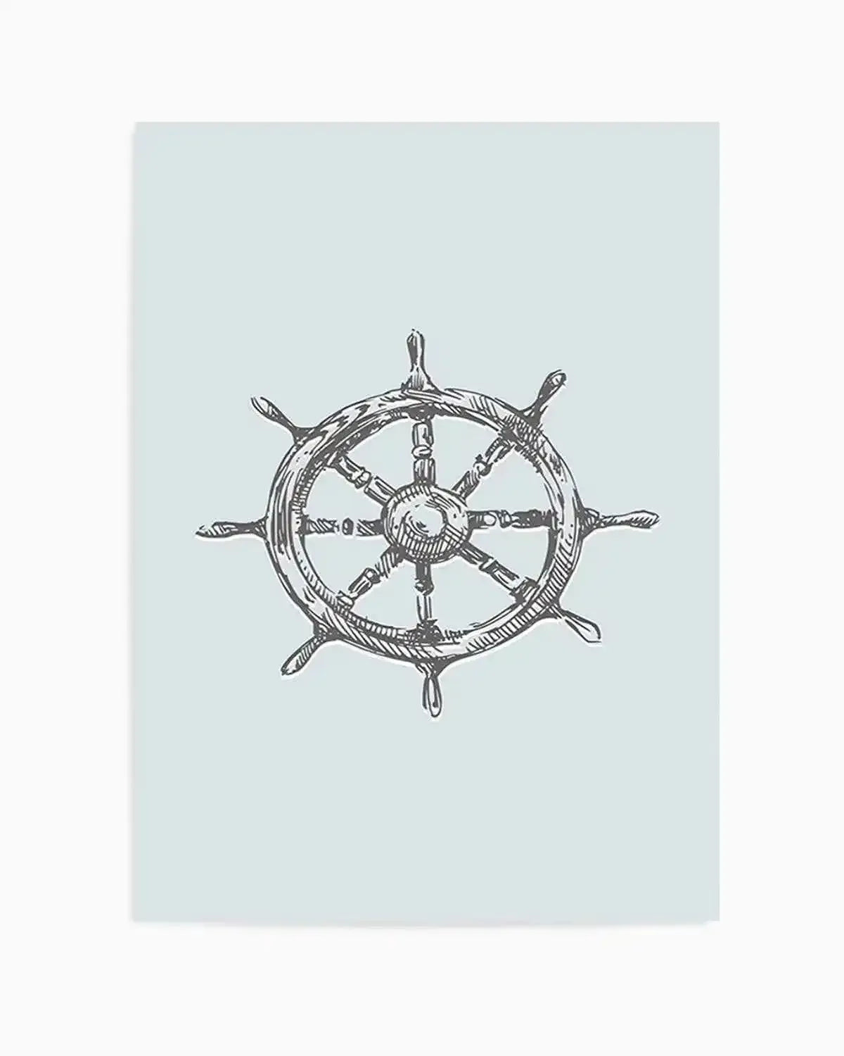 Yacht Wheel | 2 Colour Options Art Print from Olive et Oriel where you can shop wallpaper and artworks online