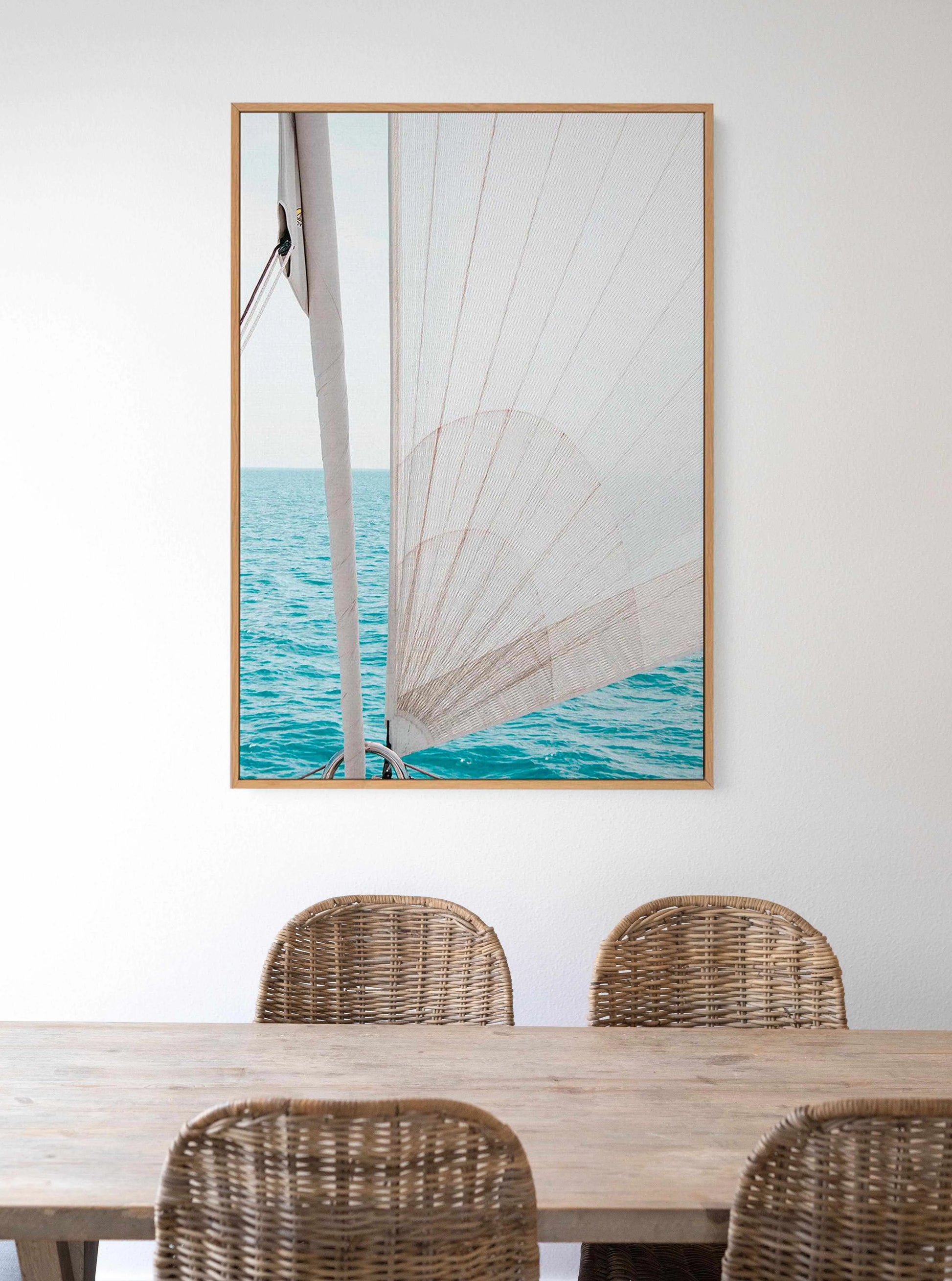 Yacht Sail by Kellie Morris | Framed Canvas Art Print from Olive et Oriel where you can shop wallpaper and artworks online