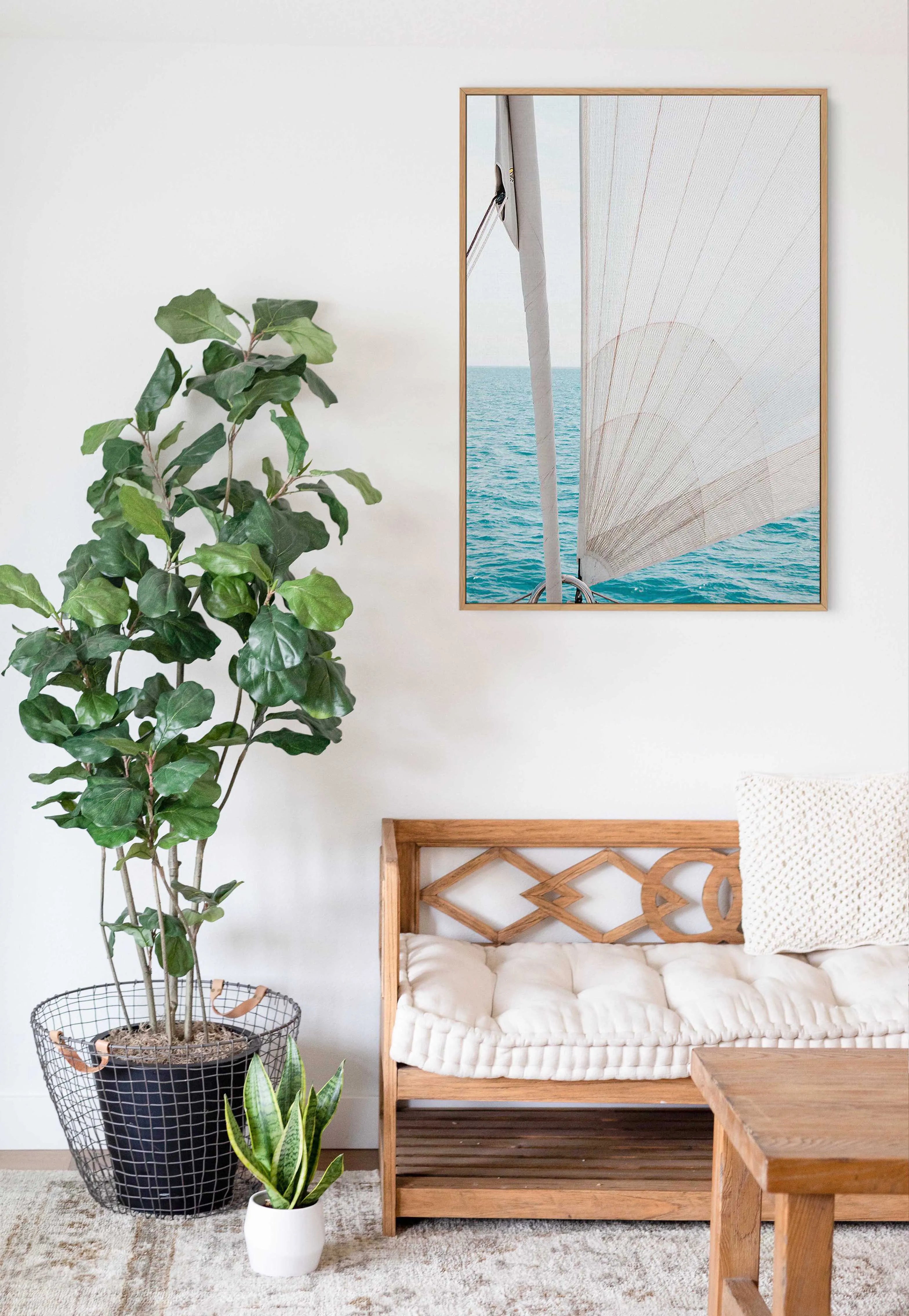 Yacht Sail by Kellie Morris | Framed Canvas Art Print from Olive et Oriel where you can shop wallpaper and artworks online