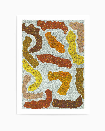 Yankirri Jukurrpa (Emu Dreaming) - Ngarlikirlangu by Sarah-Jane Nampijinpa Singleton | Art Print from Olive et Oriel where you can shop wallpaper and artworks online