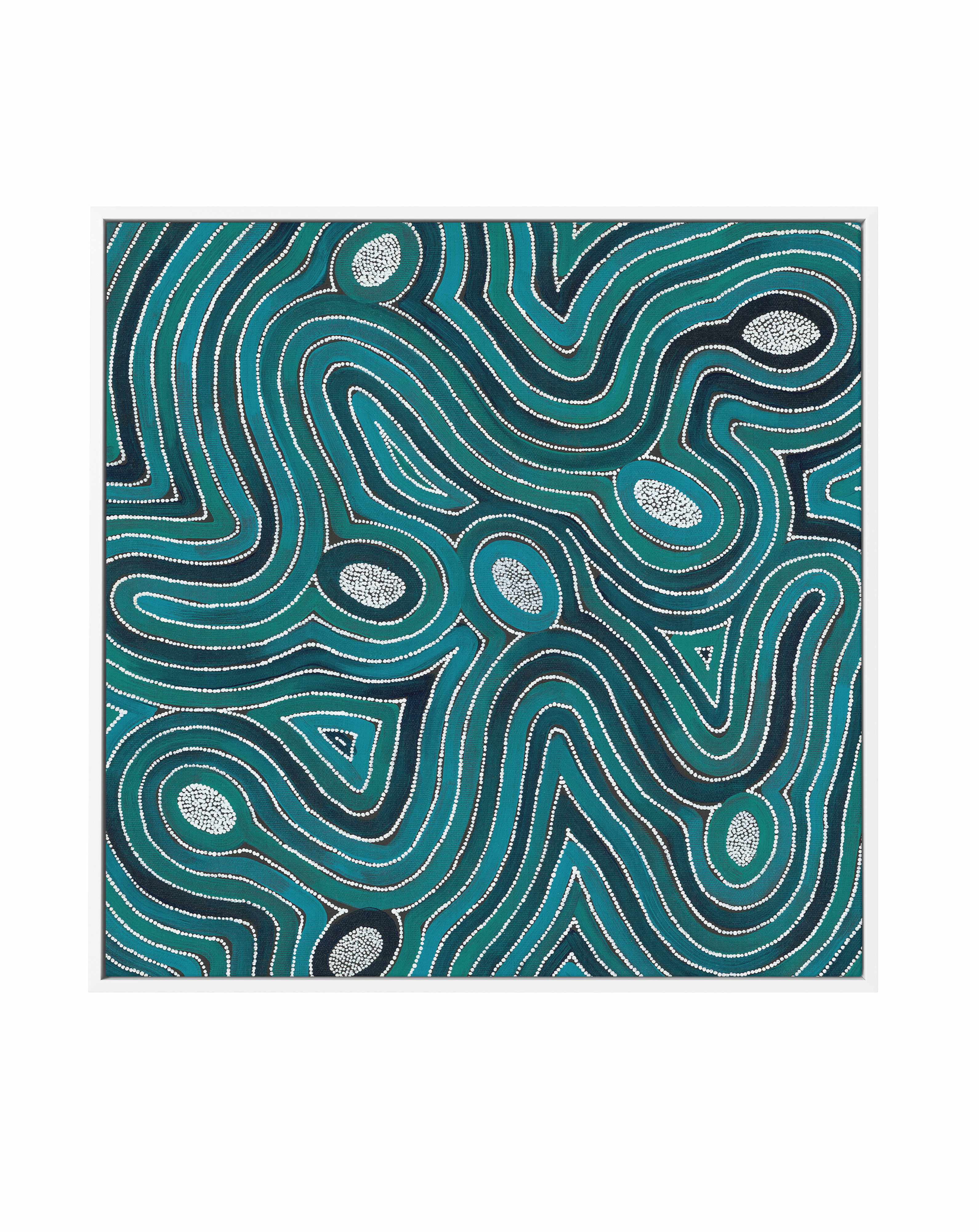 Yarla Jukurrpa II - Cockatoo Creek by Alicka Napanangka Brown | Framed Canvas Art Print