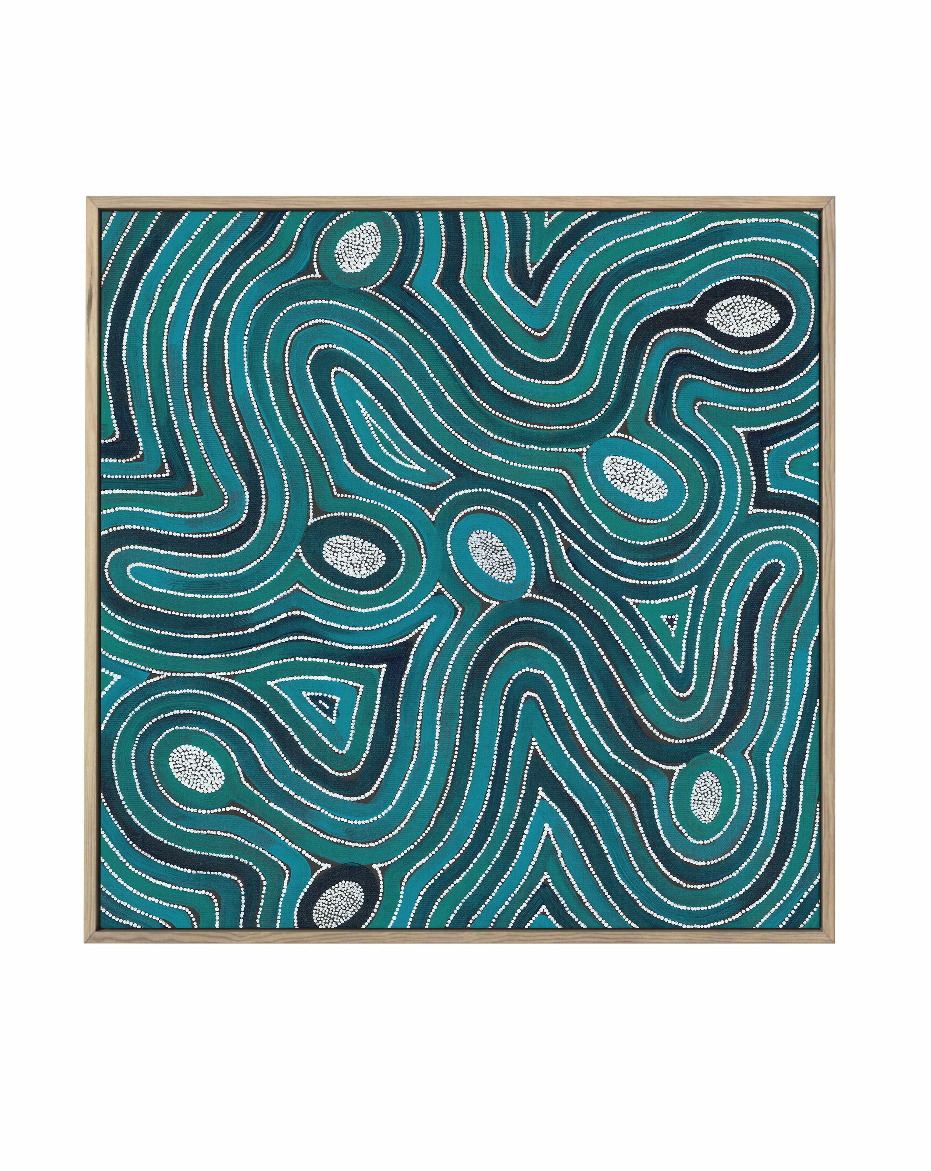 Yarla Jukurrpa II - Cockatoo Creek by Alicka Napanangka Brown | Framed Canvas Art Print