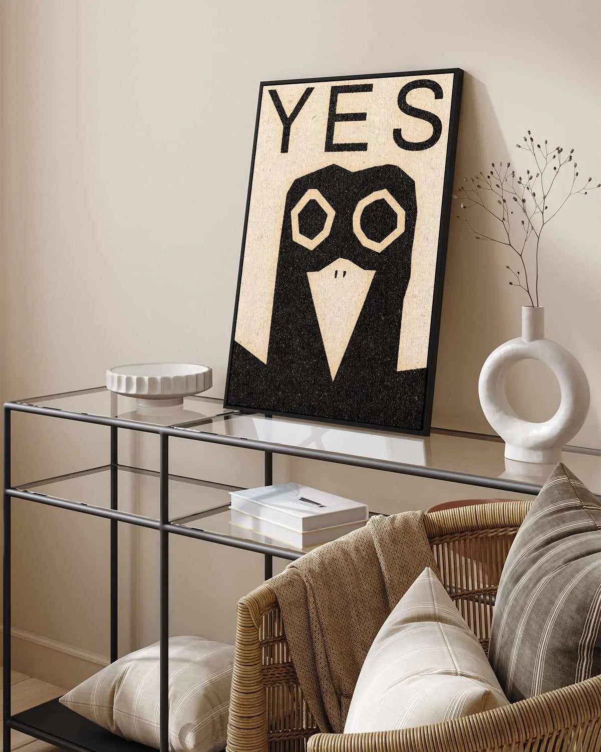 Yea Bird by David Schmitt | Framed Canvas Art Print from Olive et Oriel where you can shop wallpaper and artworks online