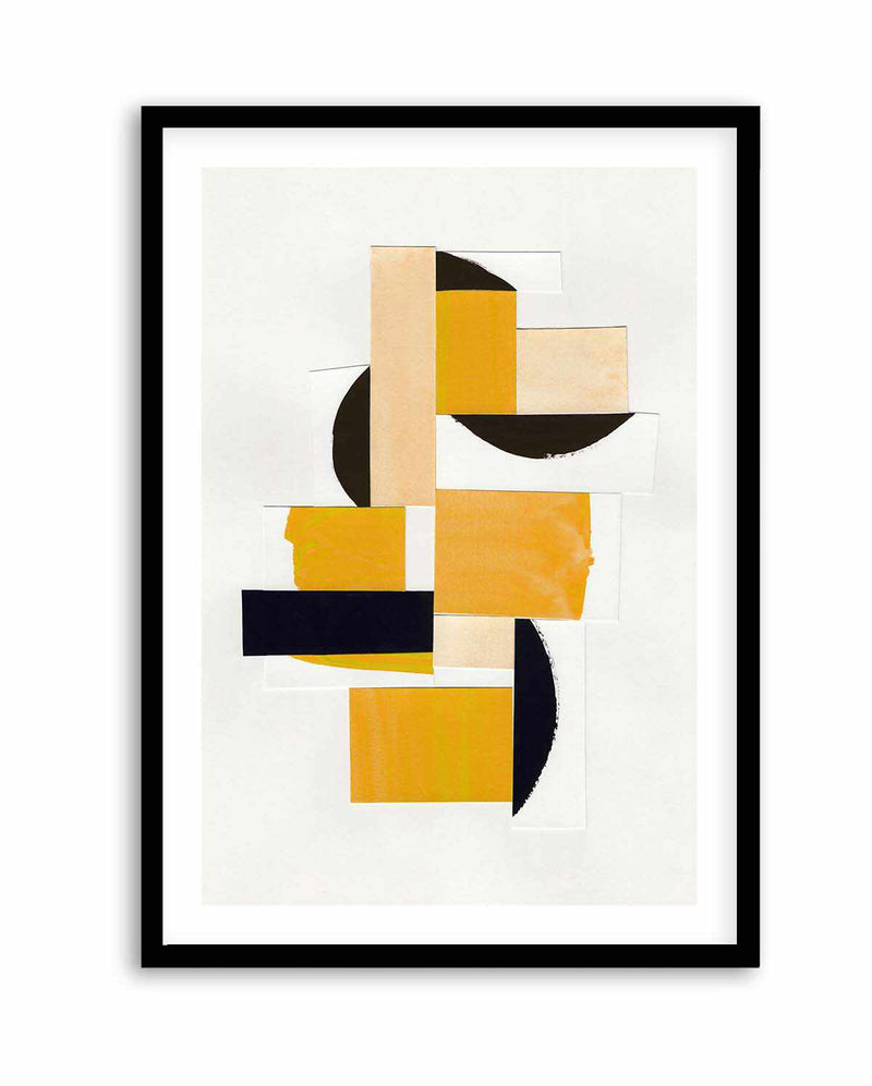 Yellow Abstract Collage by Alisa Galitsynae | Art Print