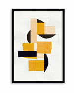 Yellow Abstract Collage by Alisa Galitsynae | Art Print