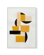 Yellow Abstract Collage by Alisa Galitsynae | Framed Canvas Art Print