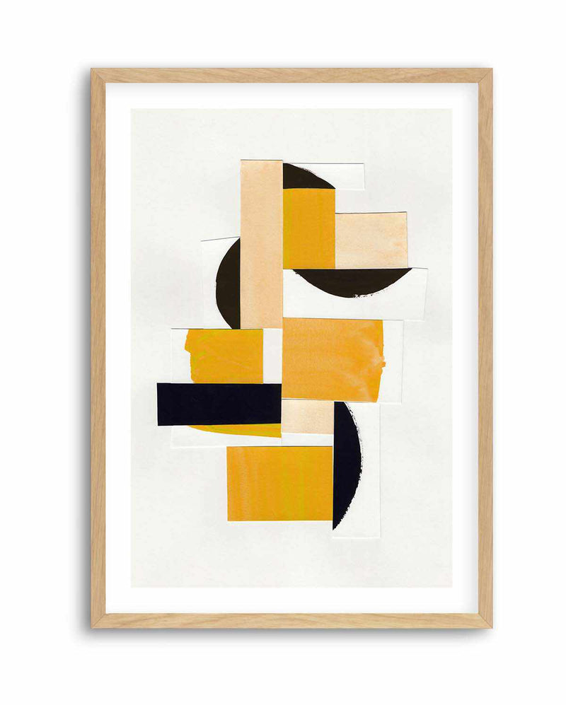 Yellow Abstract Collage by Alisa Galitsynae | Art Print