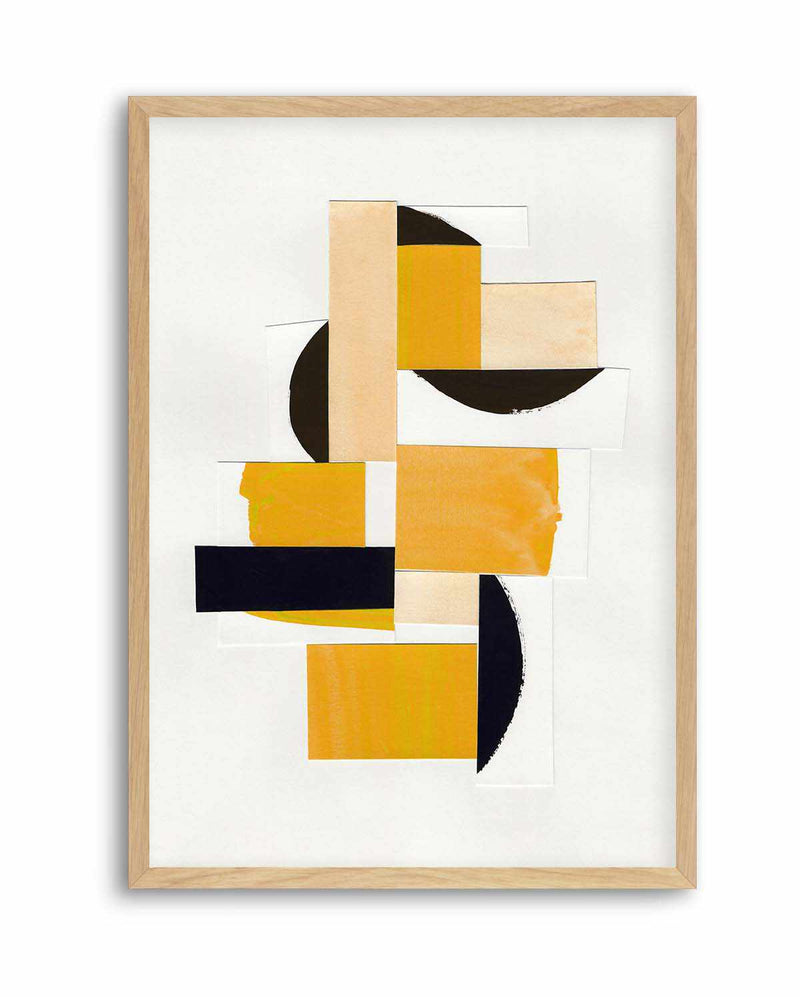 Yellow Abstract Collage by Alisa Galitsynae | Art Print