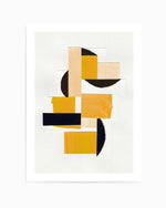 Yellow Abstract Collage by Alisa Galitsynae | Art Print