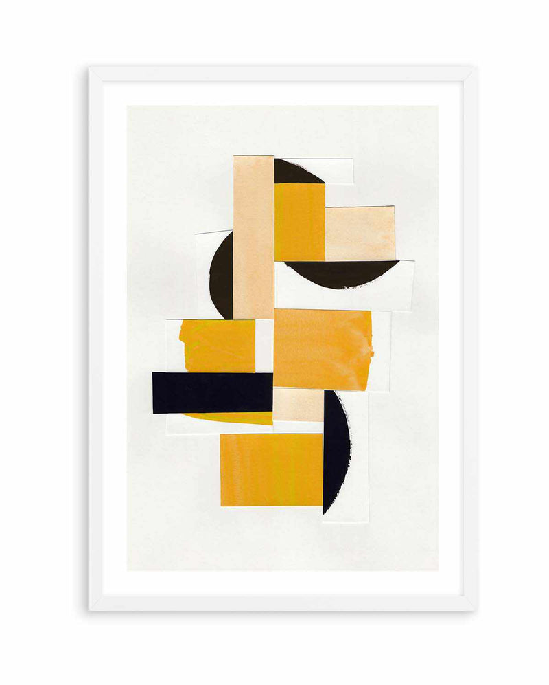 Yellow Abstract Collage by Alisa Galitsynae | Art Print