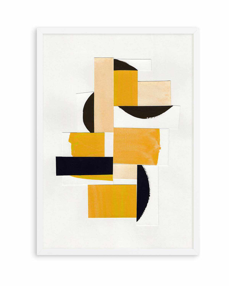 Yellow Abstract Collage by Alisa Galitsynae | Art Print