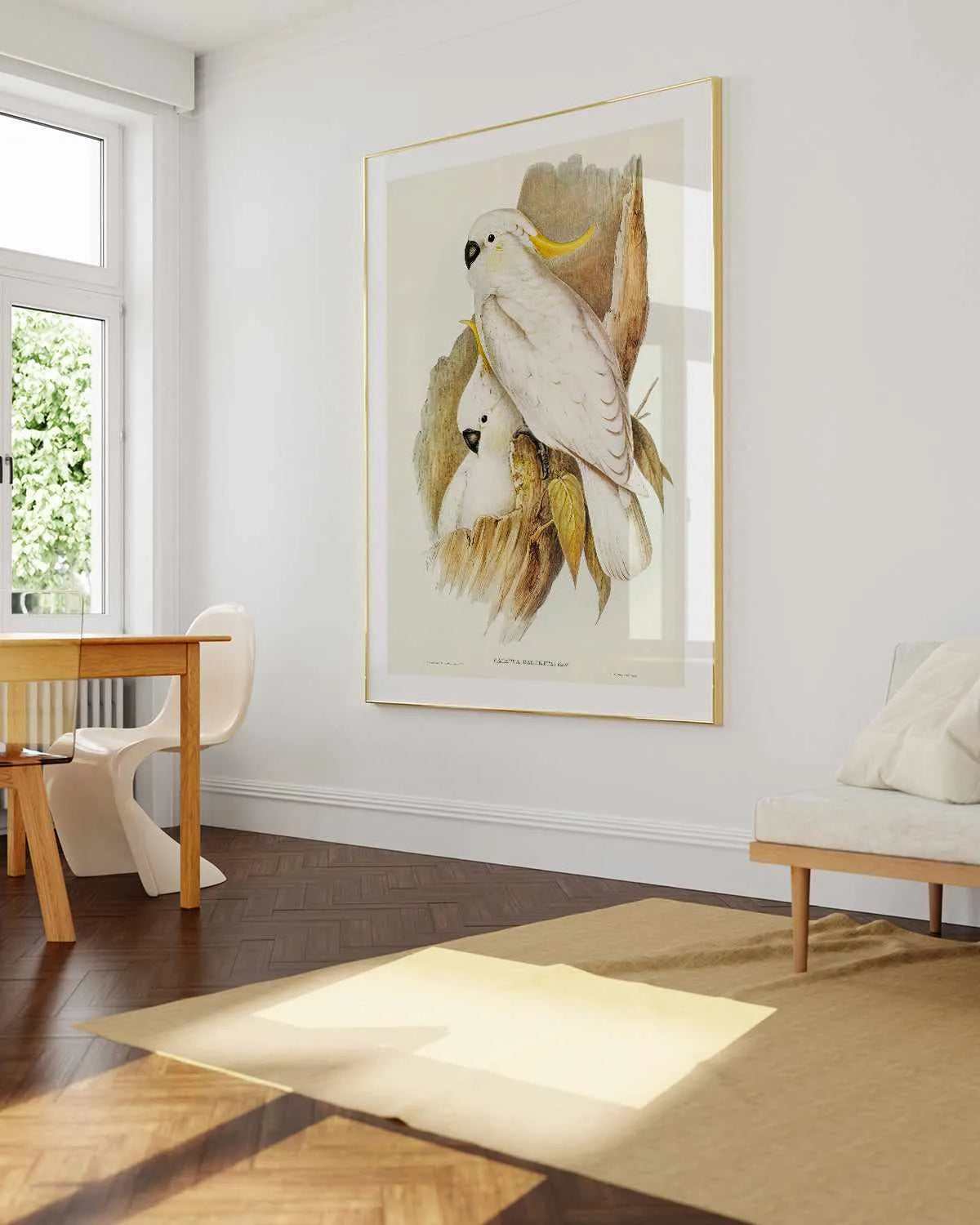 Yellow Crested Cockatoo Vintage Australian Bird Illustration Art Print from Olive et Oriel where you can shop wallpaper and artworks online