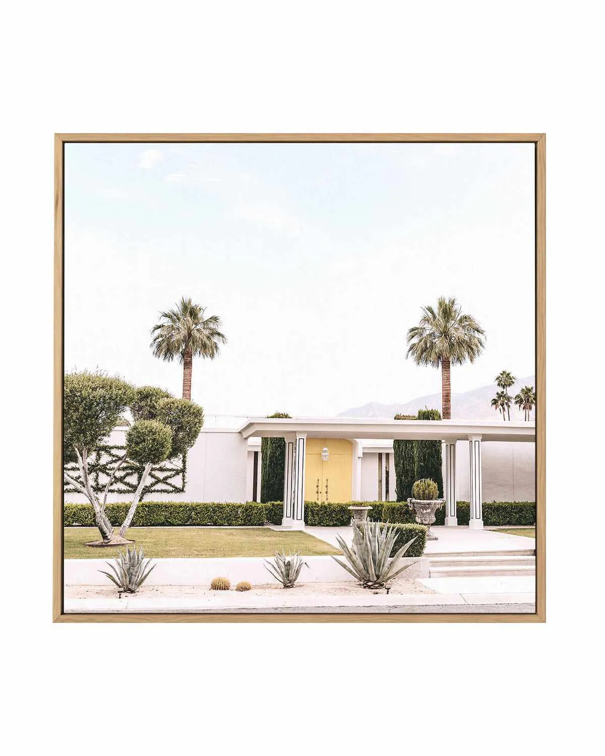 Yellow Door, Palm Springs | Framed Canvas Art Print from Olive et Oriel where you can shop wallpaper and artworks online