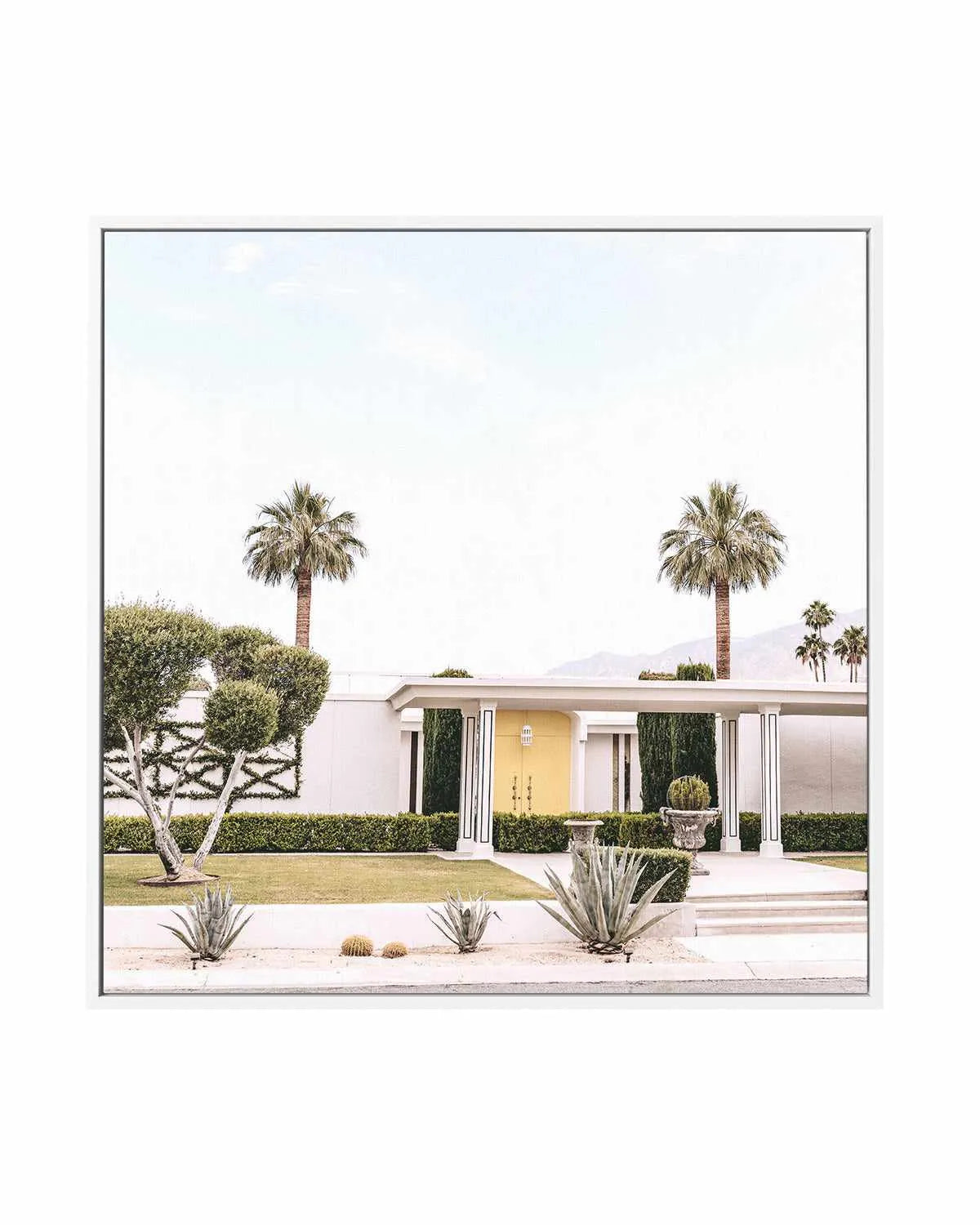 Yellow Door, Palm Springs | Framed Canvas Art Print from Olive et Oriel where you can shop wallpaper and artworks online