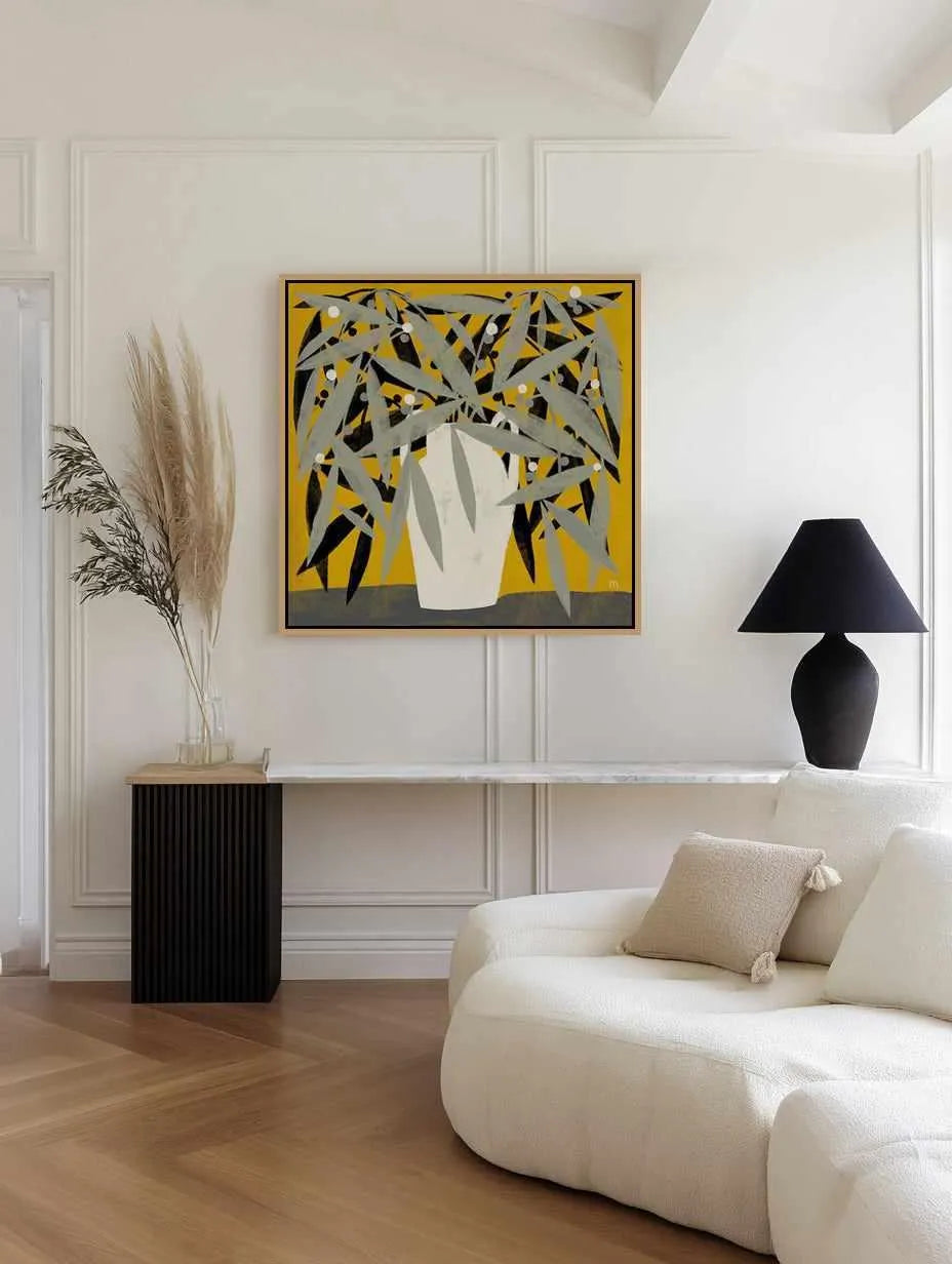 Yellow Room Still Life II by Marco Marella | Framed Canvas Art Print from Olive et Oriel where you can shop wallpaper and artworks online